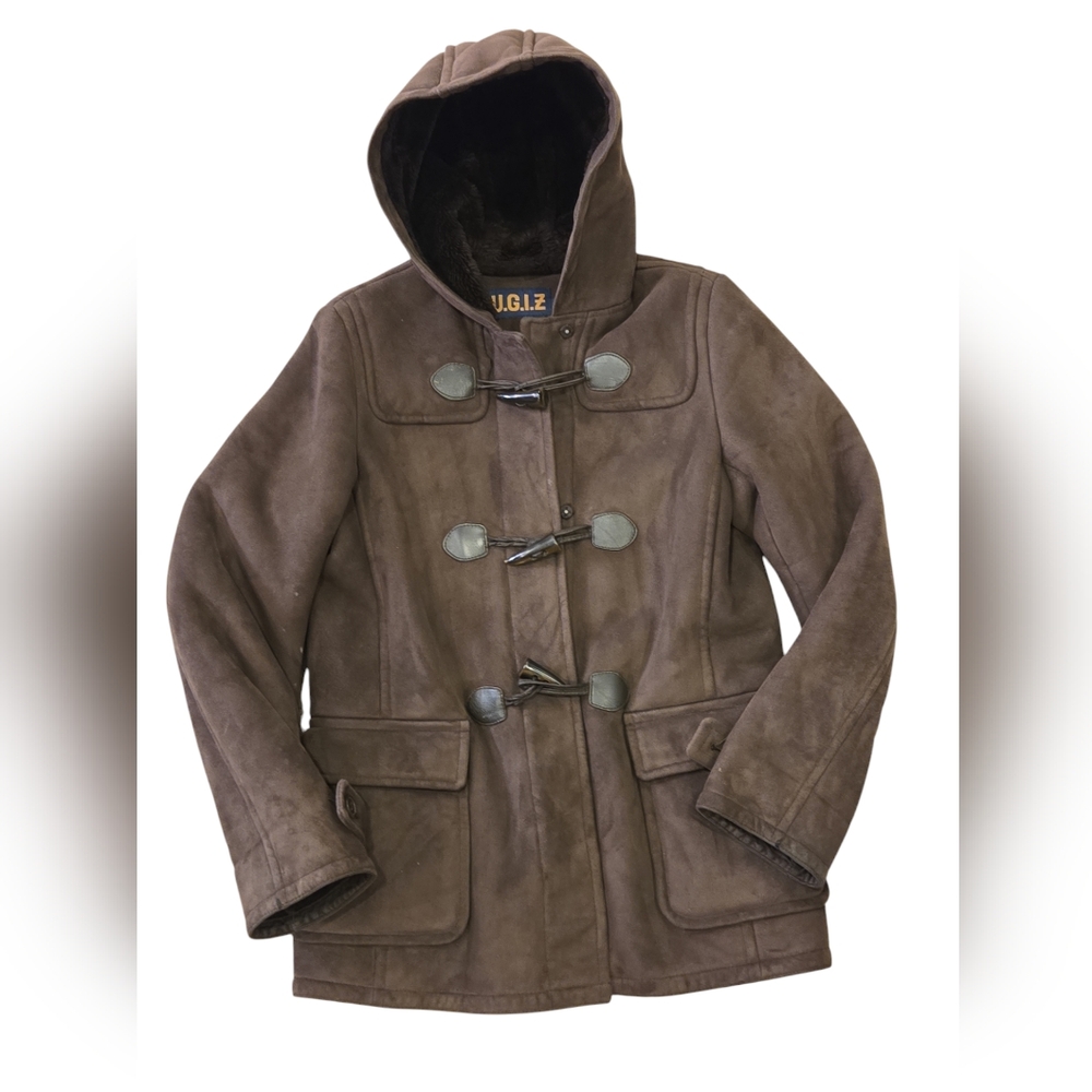 U.G.I.Z Vintage brown suede winter coat